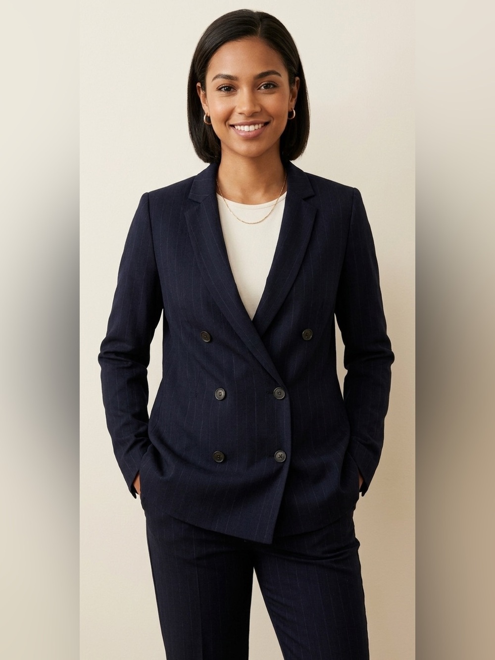 Zara Basic || woman’s dark navy blue blazer size small